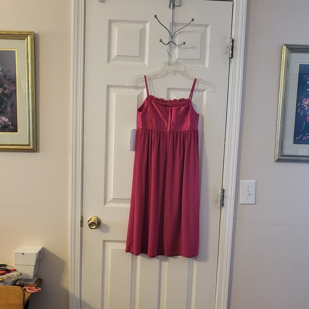 BNWT GORGEOUS SATIN BOW Jessica McClintock Girls Sz 8 Short Fancy Dress!… - Picture 3 of 11